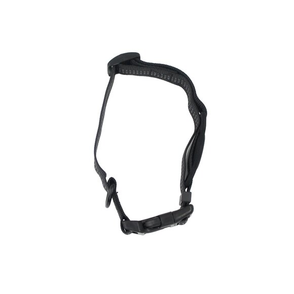 Large Black Adjustable Dog Collar with Apple AirTag Holder - Picture 3 of 3